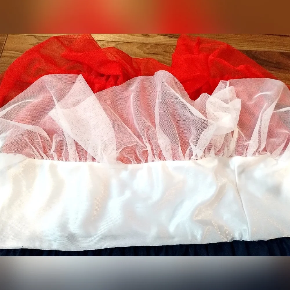 Way to Celebrate Patriotic Girl red white and blue tutu skirt XXL (18) - Picture 5 of 9